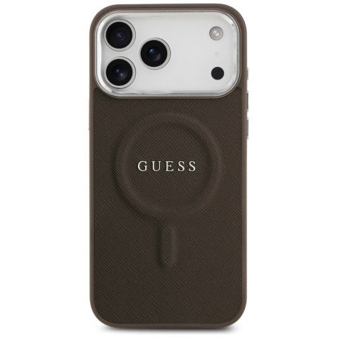 Etui Guess Classic Logo MagSafe do iPhone 17 Pro brązowy
