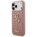 Etui Guess Fixed Glitter Big 4G Metal Frame do iPhone 17 Pro Max różowy