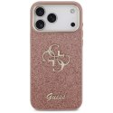 Etui Guess Fixed Glitter Big 4G Metal Frame do iPhone 17 Pro Max różowy