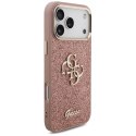 Etui Guess Fixed Glitter Big 4G Metal Frame do iPhone 17 Pro Max różowy