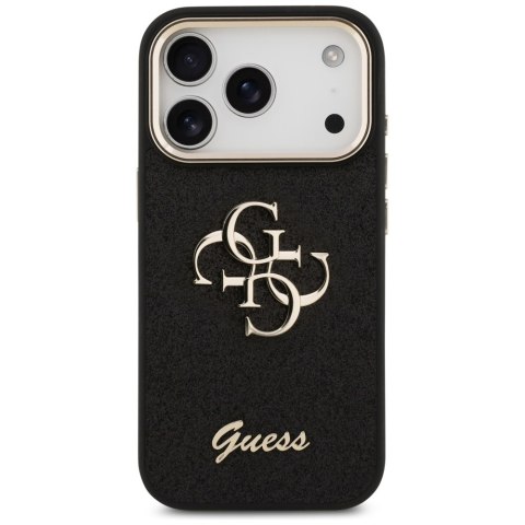 Etui Guess Fixed Glitter Big 4G Metal Frame do iPhone 17 Pro czarny