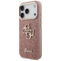 Etui Guess Fixed Glitter Big 4G Metal Frame do iPhone 17 Pro różowy