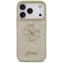 Etui Guess Fixed Glitter Big 4G Metal Frame do iPhone 17 Pro złoty