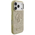 Etui Guess Fixed Glitter Big 4G Metal Frame do iPhone 17 Pro złoty