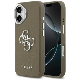 Etui Guess Grained Big 4G Classic Logo do iPhone 17 brązowy