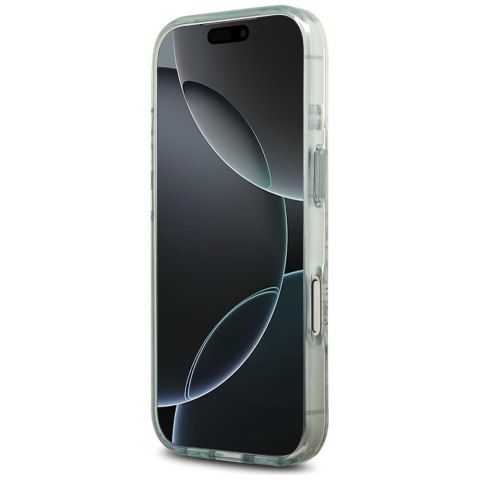 Etui Guess IML Flower & Tonal Circle MagSafe do iPhone 17 Pro Max zielony