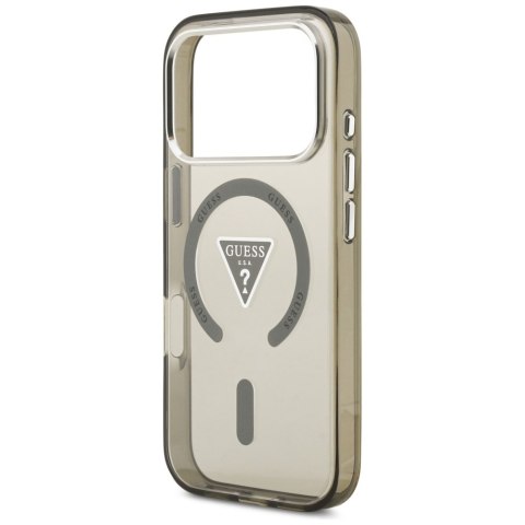 Etui Guess IML Gradient Triangle Logo MagSafe do iPhone 17 Pro khaki