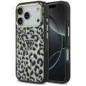 Etui Guess Leopard Glitter MagSafe do iPhone 17 Pro czarny