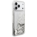 Etui Guess Liq. Glitter Charms do iPhone 17 Pro Max srebrny