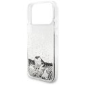 Etui Guess Liq. Glitter Charms do iPhone 17 Pro Max srebrny