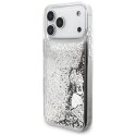 Etui Guess Liq. Glitter Charms do iPhone 17 Pro srebrny