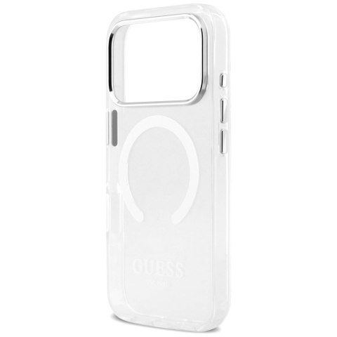 Etui Guess Metal Outline MagSafe do iPhone 17 Pro srebrny