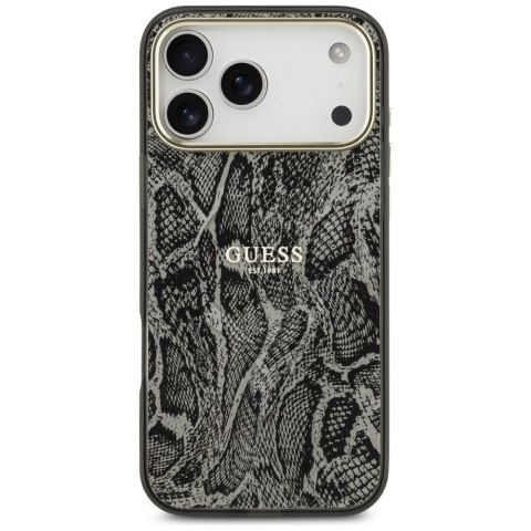 Etui Guess Python Pattern MagSafe do iPhone 17 Pro Max czarny
