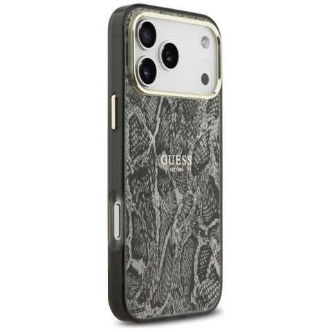 Etui Guess Python Pattern MagSafe do iPhone 17 Pro Max czarny