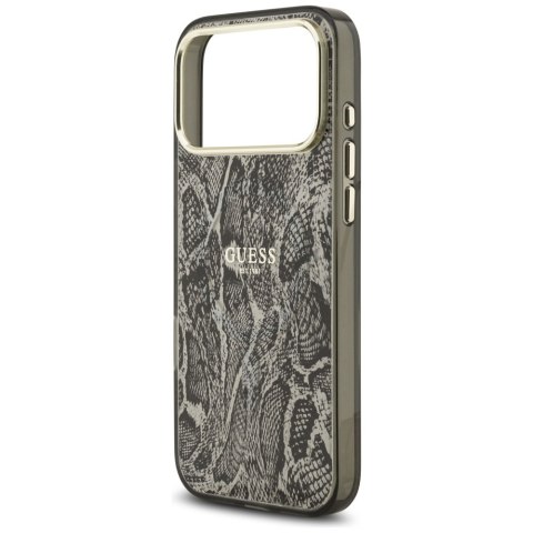Etui Guess Python Pattern MagSafe do iPhone 17 Pro Max czarny