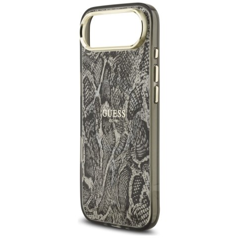Etui Guess Python Pattern MagSafe do iPhone Air czarny