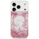Etui Guess Resin Bottom Glitter MagSafe do iPhone 17 Pro różowy