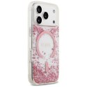 Etui Guess Resin Bottom Glitter MagSafe do iPhone 17 Pro różowy