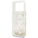 Etui Guess Resin Bottom Glitter MagSafe do iPhone 17 Pro złoty