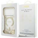 Etui Guess Resin Bottom Glitter MagSafe do iPhone 17 Pro złoty