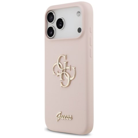 Etui Guess Silicone Big 4G Script do iPhone 17 Pro Max różowy