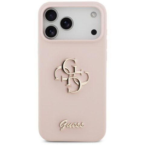 Etui Guess Silicone Big 4G Script do iPhone 17 Pro Max różowy