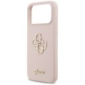 Etui Guess Silicone Big 4G Script do iPhone 17 Pro Max różowy
