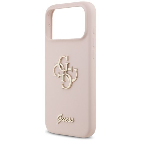 Etui Guess Silicone Big 4G Script do iPhone 17 Pro Max różowy
