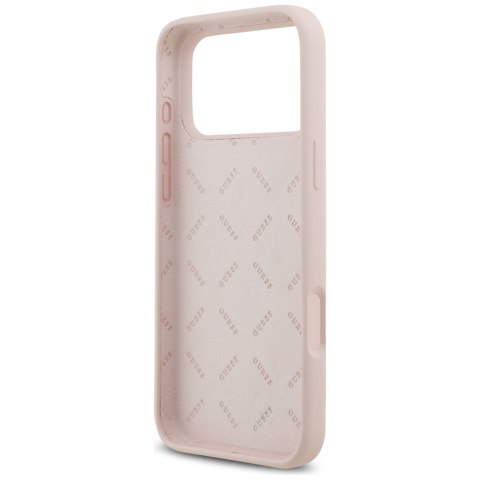 Etui Guess Silicone Big 4G Script do iPhone 17 Pro Max różowy