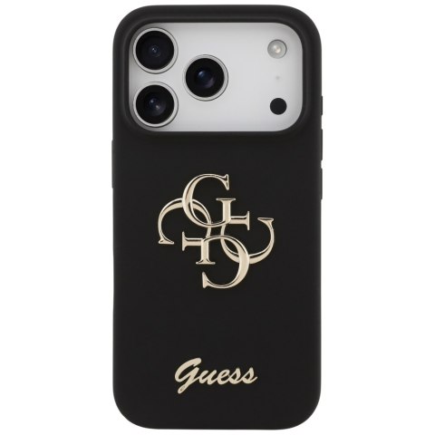 Etui Guess Silicone Big 4G Script do iPhone 17 Pro czarny