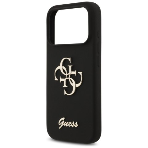 Etui Guess Silicone Big 4G Script do iPhone 17 Pro czarny