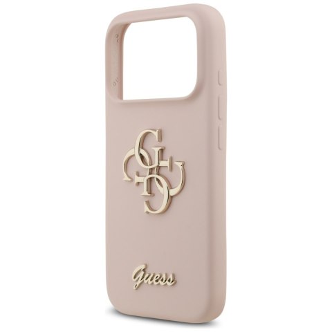 Etui Guess Silicone Big 4G Script do iPhone 17 Pro różowy