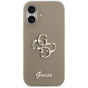 Etui Guess Silicone Big 4G Script do iPhone 17 brązowy