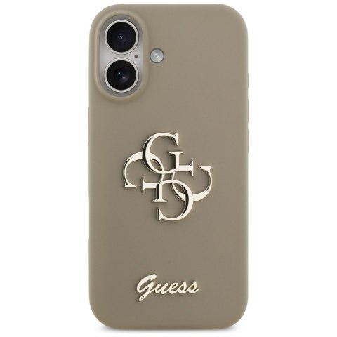 Etui Guess Silicone Big 4G Script do iPhone 17 brązowy
