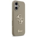 Etui Guess Silicone Big 4G Script do iPhone 17 brązowy