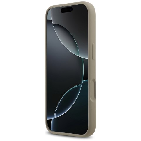 Etui Guess Silicone Big 4G Script do iPhone 17 brązowy