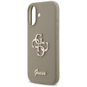 Etui Guess Silicone Big 4G Script do iPhone 17 brązowy