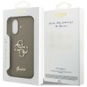 Etui Guess Silicone Big 4G Script do iPhone 17 brązowy