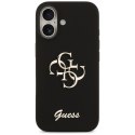 Etui Guess Silicone Big 4G Script do iPhone 17 czarny