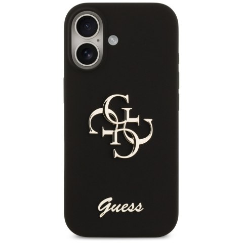 Etui Guess Silicone Big 4G Script do iPhone 17 czarny