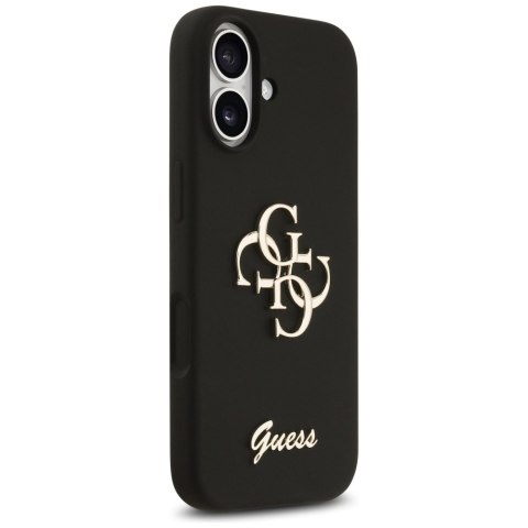 Etui Guess Silicone Big 4G Script do iPhone 17 czarny