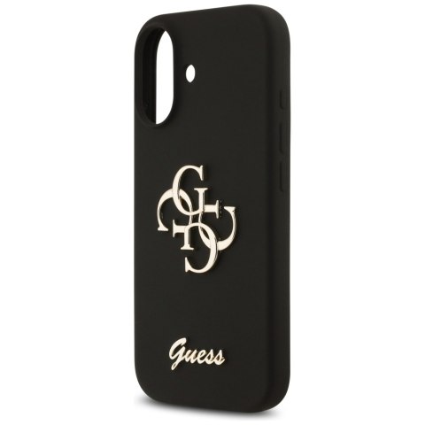 Etui Guess Silicone Big 4G Script do iPhone 17 czarny