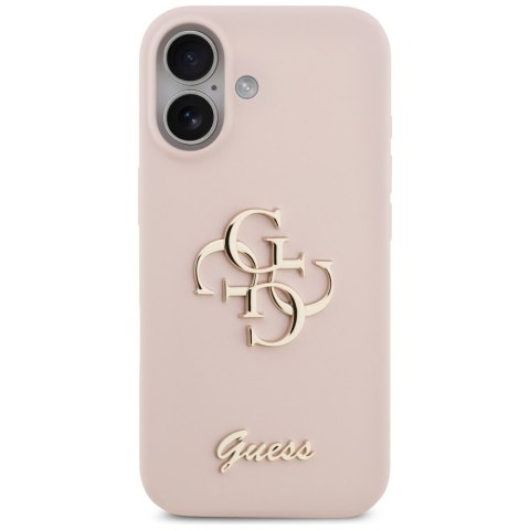 Etui Guess Silicone Big 4G Script do iPhone 17 różowy