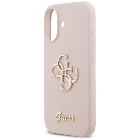 Etui Guess Silicone Big 4G Script do iPhone 17 różowy