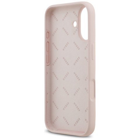 Etui Guess Silicone Big 4G Script do iPhone 17 różowy
