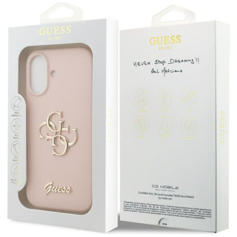 Etui Guess Silicone Big 4G Script do iPhone 17 różowy