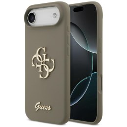 Etui Guess Silicone Big 4G Script do iPhone Air brązowy