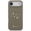 Etui Guess Silicone Big 4G Script do iPhone Air brązowy
