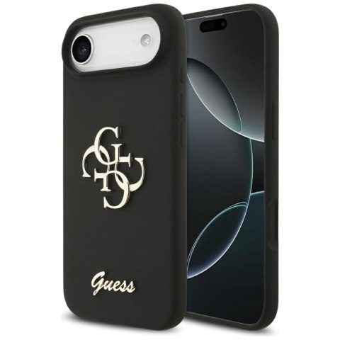 Etui Guess Silicone Big 4G Script do iPhone Air czarny