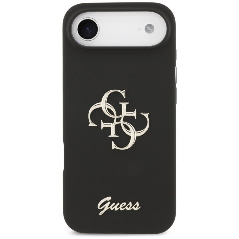 Etui Guess Silicone Big 4G Script do iPhone Air czarny